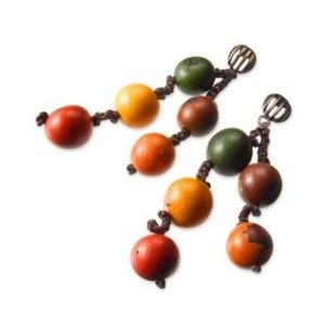 😀 New Maria Oiticica Bronze Seed Bead Earrings